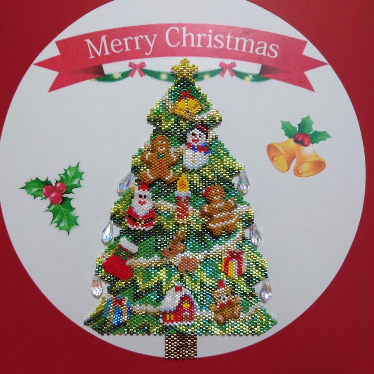 Amazon.co.jp: ハンドメイド ビーズステッチで作ったクリスマスツリー